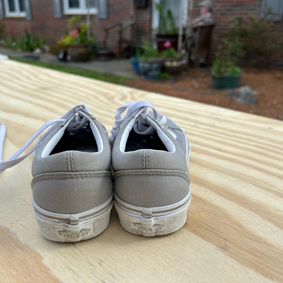 - Vans Old‎ Skool grey and White Sneaker Men’s Sz 3.5, woman’s 5.0 shoes - Picture 4 of 6